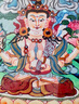 青藏源西藏純手繪扎基拉姆黃黑財(cái)神大黑天文殊菩薩藥師佛小唐卡佛牌吊墜 四臂觀音生肖鼠守護(hù)神4*5cm1 曬單實(shí)拍圖