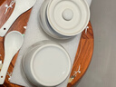 京東京造 燉盅【傳統瓦罐】陶瓷蒸蛋輔食帶蓋贈勺子 瓦罐450ML白色2只裝 曬單實(shí)拍圖