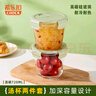 希樂扣玻璃湯碗家用帶蓋湯杯便攜密封學(xué)生上班族飯盒微波爐北歐綠湯碗*2 曬單實(shí)拍圖