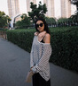 冶芷防曬罩衫女初秋ootd穿搭2025新款長(cháng)袖t恤寬松條紋斜肩上衣 黑白色V領(lǐng)條紋長(cháng)袖T恤 L 曬單實(shí)拍圖