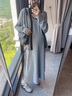 革曼孕婦裝秋季2025新款時(shí)尚慵懶風(fēng)孕婦連衣裙背帶裙針織衫開(kāi)衫高級感深灰色XL 曬單實(shí)拍圖