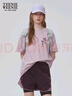 Teenie Weenie小熊T恤女2025年夏季新款活力清新休閑上衣圓領短袖T恤女 A-粉色 L 曬單實拍圖