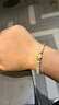 中國黃金（CHINA GOLD）四葉草黃金手鏈女足金和田玉轉(zhuǎn)運珠手繩七夕情人節(jié)禮物送女友老婆 【京速達】足金和田玉四葉草手鏈-紀念品 曬單實拍圖
