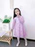 G.duck童裝女童旗袍裙子2025新款女孩春秋公主裙漢服兒童洋氣長(cháng)袖連衣裙 粉色 130 (建議身高120cm 8-9歲左右) 曬單實(shí)拍圖
