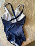 速比濤（Speedo）泳衣女綺遇系列深海設計海島溫泉度假性感連體泳衣 海藍/白 36 曬單實(shí)拍圖