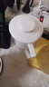 金鑲玉 茶杯 白瓷帶過(guò)濾水杯創(chuàng  )意陶瓷三件套泡茶杯馬克杯 尚白辦公杯±400ml 曬單實(shí)拍圖