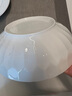 斯凱綈（Sky Top）陶瓷大沙拉碗盛菜碗純白浮雕骨瓷家用酒店餐具8英寸水晶系列淺碗 曬單實(shí)拍圖