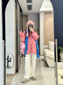 革曼孕婦秋裝套裝2025孕婦外套孕媽高級感穿搭時尚洋氣時髦春秋季上衣 粉色外套 XL 曬單實拍圖