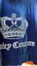 橘滋（Juicy Couture）25春新款外套墨色流光皇冠絲絨銀絲刺繡燙鉆上衣女 藏青 2XL 曬單實(shí)拍圖
