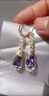 氣質(zhì)水滴耳扣天然紫水耳墜耳飾耳環(huán)防過(guò)敏霸氣不退色女 耳扣防過(guò)敏紫色水滴耳環(huán) 店鋪福利大放送 曬單實(shí)拍圖