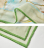 鄂爾多斯1980早春精紡羊毛小鹿水溶羊毛印花女羊毛方巾 淺水綠 95cmX95cm 曬單實(shí)拍圖