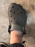 crocs卡駱馳檀健次同款經(jīng)典獵豹洞洞鞋輕便舒適百搭洞洞鞋|211287 黑色-001 40 (250mm) 曬單實(shí)拍圖