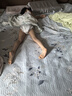 BEYONDHOME BABY博洋母嬰四層竹棉紗蓋毯幼兒園午睡毯寶寶蓋毯竹林熊貓110*150cm 曬單實(shí)拍圖