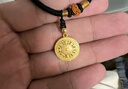 周大生黃金吊墜足金福字鏤空八寶羅盤(pán)掛墜送女友老婆紀念情人節禮物 約5.4g（贈黑色頸繩） 曬單實(shí)拍圖