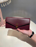 CHARFMX&KIEZH品牌CK女士錢(qián)包牛皮輕奢長(cháng)款手拿包大容量錢(qián)夾卡包情人節生日禮物 酒紅色 禮盒包裝送女友送老婆送母親 曬單實(shí)拍圖