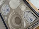 富玉景德鎮高顏值青花瓷玲瓏餐具套裝高級感喬遷家用輕奢陶瓷碗碟 萬(wàn)壽蓮套裝（釉下彩） 58頭 曬單實(shí)拍圖