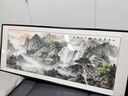 福居寶地國畫(huà)水墨山水畫(huà)風(fēng)水靠山招財辦公室客廳西墻北墻掛畫(huà) A款 120*50紅木框+油畫(huà)布面 曬單實(shí)拍圖