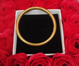 中國黃金（CHINA GOLD）黃金手鐲足金泥鰍背古法心經(jīng)手鐲金鐲子結婚三金生日禮物 約26g（56圈口現貨）多退少補 曬單實(shí)拍圖