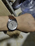 新款高顏值男士日歷全自動(dòng)石英表防水夜光商務(wù)25新款經(jīng)典專(zhuān)用男表 白面白殼棕帶 曬單實(shí)拍圖