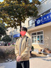 男裝秋冬季加絨加厚防寒工裝棉服工作穿的勞保服大碼外套夾克棉衣 深藍色【內里加厚】 3XL 【建議180-200斤】 曬單實(shí)拍圖