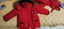 G.DUCKKIDS新款寶寶嬰兒羽絨服套裝男女童韓版洋氣加厚小童1-3歲兩件套冬季 紅色 90 cm 曬單實(shí)拍圖