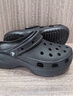 【95成新】卡駱馳（crocs）女鞋厚底云朵洞洞鞋戶(hù)外休閑時(shí)尚一腳蹬沙灘鞋 206750-001 36-37 曬單實(shí)拍圖