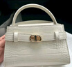 CHARLES&KEITH鱷魚(yú)紋凱莉包手提斜挎婚包包女包生日禮物CK2-50270880-1 Black黑色 S 曬單實(shí)拍圖