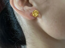潮宏基足金5G黃金耳釘女生日禮物計價(jià) 至簡(jiǎn)方糖 EEG30003374 約2.8g 曬單實(shí)拍圖