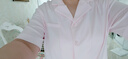 曼妮芬全棉西裝翻領(lǐng)家居服長褲起居服女士舒適睡衣睡褲20310882 100 粉色 L 165 曬單實(shí)拍圖