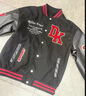 NASA BASE聯(lián)名美式撞色棒球服外套男春秋冬季hiphop毛巾繡植絨飛行員夾克 黑色 XL 135-155斤 曬單實(shí)拍圖