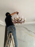 雷士（NVC）新中式吊燈客廳大燈實(shí)木餐廳臥室燈燈具全屋燈具套餐 旭日東升 15頭吊燈 帶3色光源 曬單實(shí)拍圖