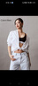 Calvin Klein內衣【摩登引力帶】女士ck可卸墊無鋼圈輕運動背心式文胸QF7586AD UB1-太空黑 S 曬單實拍圖