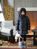 帕西爺爺兒童羽絨服中長款連帽加厚防風(fēng)羽絨服95白鴨絨男童女童保暖羽絨服 炭黑 140 曬單實(shí)拍圖
