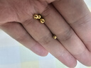 喜上眉梢喜飾黃金古法金珠999足金散珠硬金光面磨砂轉(zhuǎn)運(yùn)珠路路通圣誕禮物 4mm 重版光珠三顆 0.6g 曬單實(shí)拍圖