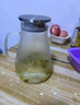 青蘋(píng)果冷水壺涼水壺硼硅耐熱玻璃冷熱水壺嘟嘟壺1.8L大容量家用飯店通用 曬單實(shí)拍圖