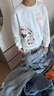 迪士尼童裝兒童衛衣套裝2025秋季新款洋氣韓版女童闊腿牛仔褲卡通秋裝 曬單實(shí)拍圖