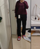 三彩2025冬季新款寬松翻領(lǐng)針織衫長袖套頭衫毛衫保暖簡約M 車厘子紅 M 160/84A 曬單實拍圖