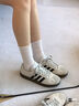 adidas T頭鞋 VL COURT復(fù)古板鞋德訓(xùn)鞋男女阿迪達(dá)斯輕運動 漢玉白/黑色/樹脂黃   42 曬單實拍圖