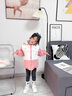 G.DUCKKIDS童裝女童外套秋冬2024新款加厚保暖加絨兒童夾克防風(fēng)衣小女孩衣服 黃色 90 （建議寶寶10-12公斤 24-36 曬單實(shí)拍圖