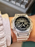 卡西歐（CASIO）男g(shù)shock明星同款手表冰電之韌2代迷彩防水學(xué)生送男朋友情人節(jié)禮 GA-2100SKE-7A白透明冰韌表帶 曬單實(shí)拍圖