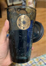 樂(lè )唯詩(shī)冰美式咖啡玻璃吸管杯大容量雙飲口果汁奶茶水杯女生高顏值 墨藍星座吸管杯【金章】 450ml 1只 曬單實(shí)拍圖