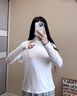 貓人打底衫女2025秋半高領(lǐng)玻尿酸護膚舒適莫代爾薄款高彈7A抑菌抗靜電 曬單實(shí)拍圖