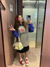 LDBE美式撞色插肩袖小狗長袖T恤女2025新款春秋季小眾設(shè)計感休閑上衣 灰色 M 【80-100斤】 曬單實拍圖