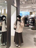 艾美琦美（AIMEIQIMEI）大碼女裝2025年秋冬穿搭小香風(fēng)新款連衣裙三件套顯瘦毛呢套裝裙子 杏色外套+德絨咖打底+咖色毛呢裙【無(wú)腰帶】 2XL [建議140-160斤] 曬單實(shí)拍圖