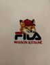 FILA 斐樂(lè )易烊千璽同款情侶款針織短袖衫夏季新款小狐貍寬松T恤 云菇白-WT L 175/96A/L 曬單實(shí)拍圖
