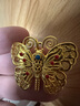 金小貅黃金花絲蝴蝶吊墜琺瑯蝴蝶掛墜足金傳家金編繩正品送媽媽送女友 2g,花絲蝴蝶吊墜-金重多退少補-配合金項鏈 曬單實拍圖