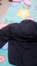 斐樂（FILA）女子長(zhǎng)款羽絨服冬季90%鵝絨長(zhǎng)袖保暖連帽運(yùn)動(dòng)過膝開衫外套上衣 深黑-BK L 曬單實(shí)拍圖