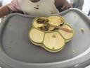 COOKSS 寶寶餐盤(pán)硅膠嬰兒學(xué)吃飯分格兒童餐具輔食碗餐盤(pán)帶吸盤(pán) 雙拼綠 曬單實(shí)拍圖