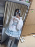 偽娘L(fēng)olita原創(chuàng  )設計日系和風(fēng)改良女仆風(fēng)連衣裙洛麗塔男娘公主洋裝 【藍色】上衣+半身裙+圍裙+腰帶蝴蝶結 M 【建議80-120斤】 曬單實(shí)拍圖
