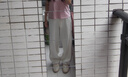 森馬（Semir）休閑褲女撞色肌理長(cháng)褲運動(dòng)風(fēng)春季2025抽繩闊腿褲百搭109125127002 曬單實(shí)拍圖